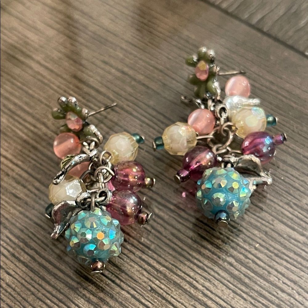 Colorful Beaded Dangle Earrings
